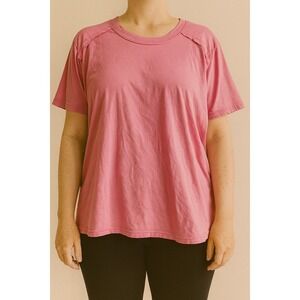 Pink Lily Top Women's L Large Short Sleeve Casual Cute Trendy Comfy